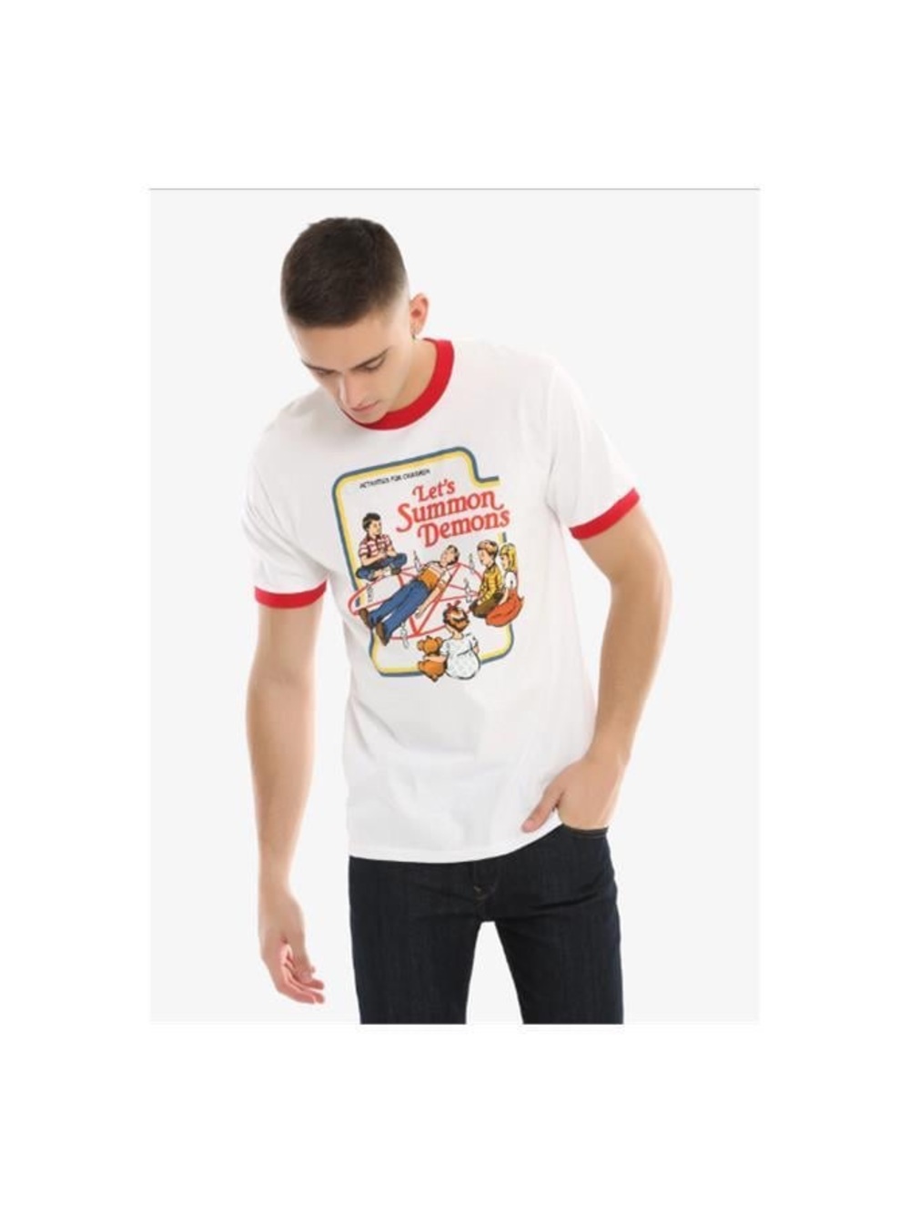 Unisex Retro Ringer T-Shirt - Picture 2 of 4